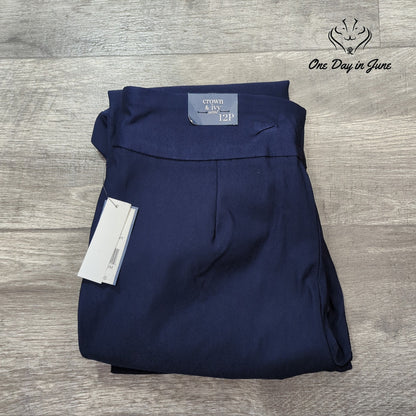 Crown & Ivy Petite Harbor Navy Cropped Pants Size 12P