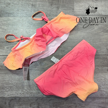 Kanu Surf Janie Flounce Bikini Swimsuit Size 14