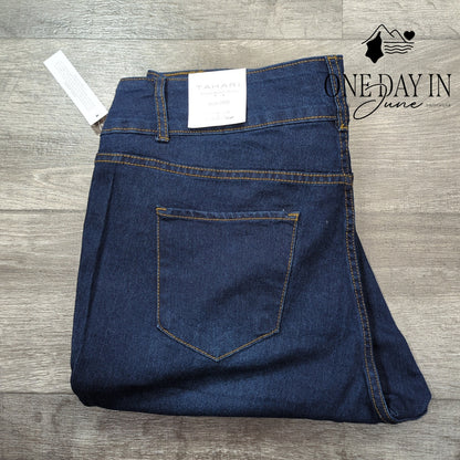 Tahari Plus Size Charlotte Double Button Skinny Jeans Size 20W