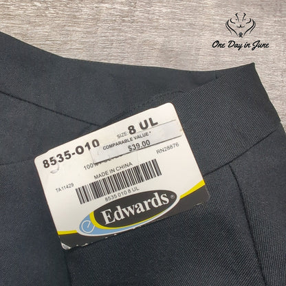 Edwards Synergy Tailored Dress Work Pants Black NWT Size 8