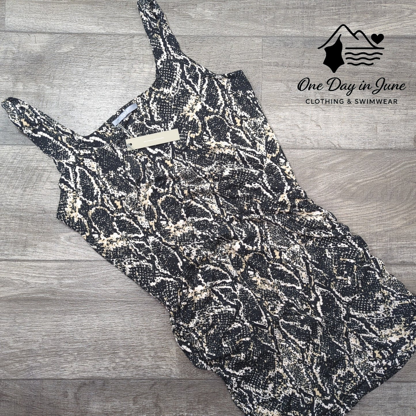 Tart Collection Snake Print Body Con Dress Size M