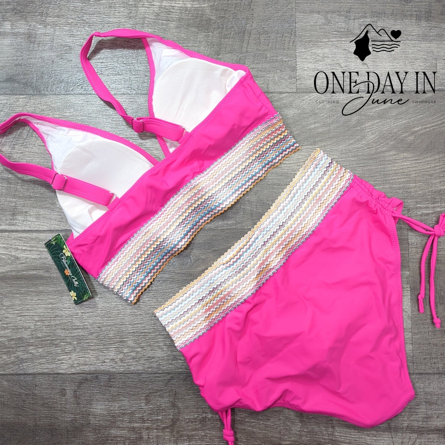 Blooming Jelly High Waist Bikini Swimsuit Size L