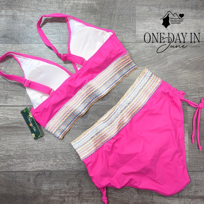 Blooming Jelly High Waist Bikini Swimsuit Size L