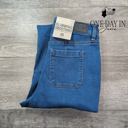 Anne Klein High Rise Crop Boot Jeans Size 4