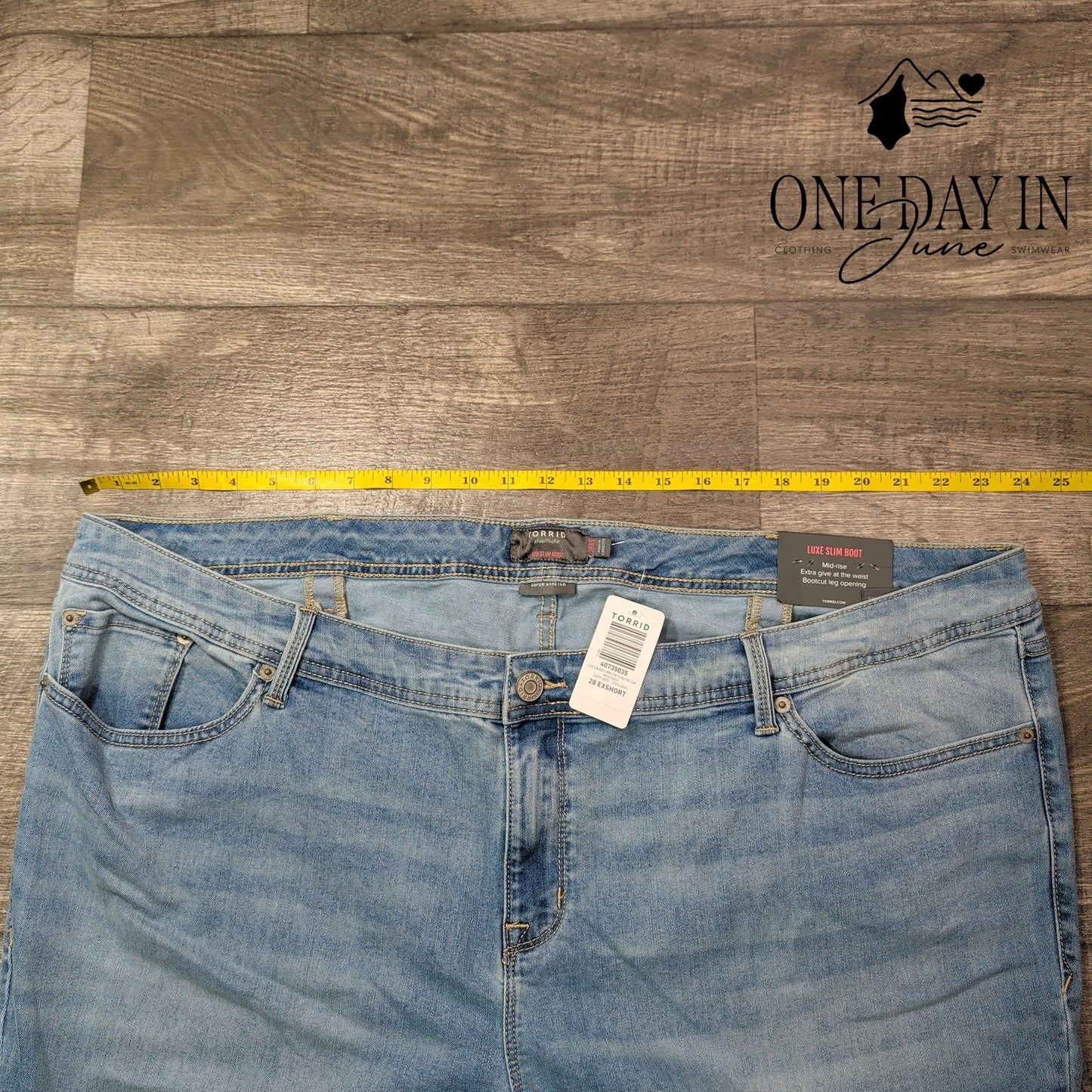 Torrid Plus Size Luxe Slim Boot Jeans Size 28 Short