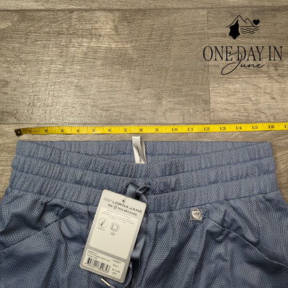 Uniquely Lorna Jane Phoebe Harem Jogger Pants Powder Grey Mesh NWT Size L