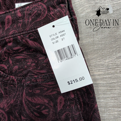 AG Adriano Goldschmied Prima Ankle Cigarette Jeans Velvet NWT $215 Size 4 (27)