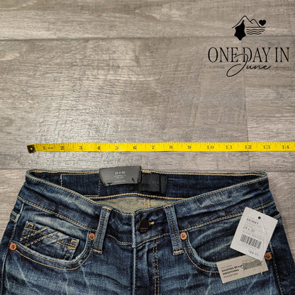 Buckle Black Fit No 53 Skinny Jeans Tacoma Mid Rise Stretch NWT Size 0 (24x30)