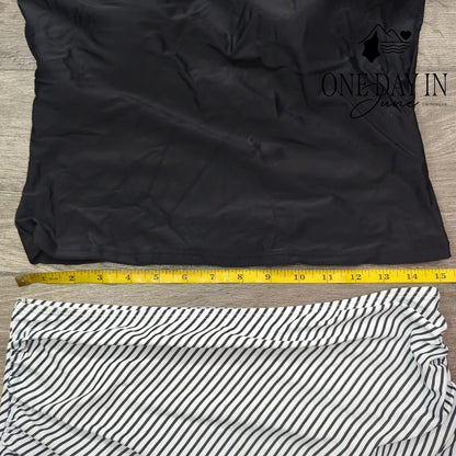 Eomenie High Waist Crop Bikini Swimsuit Size XL