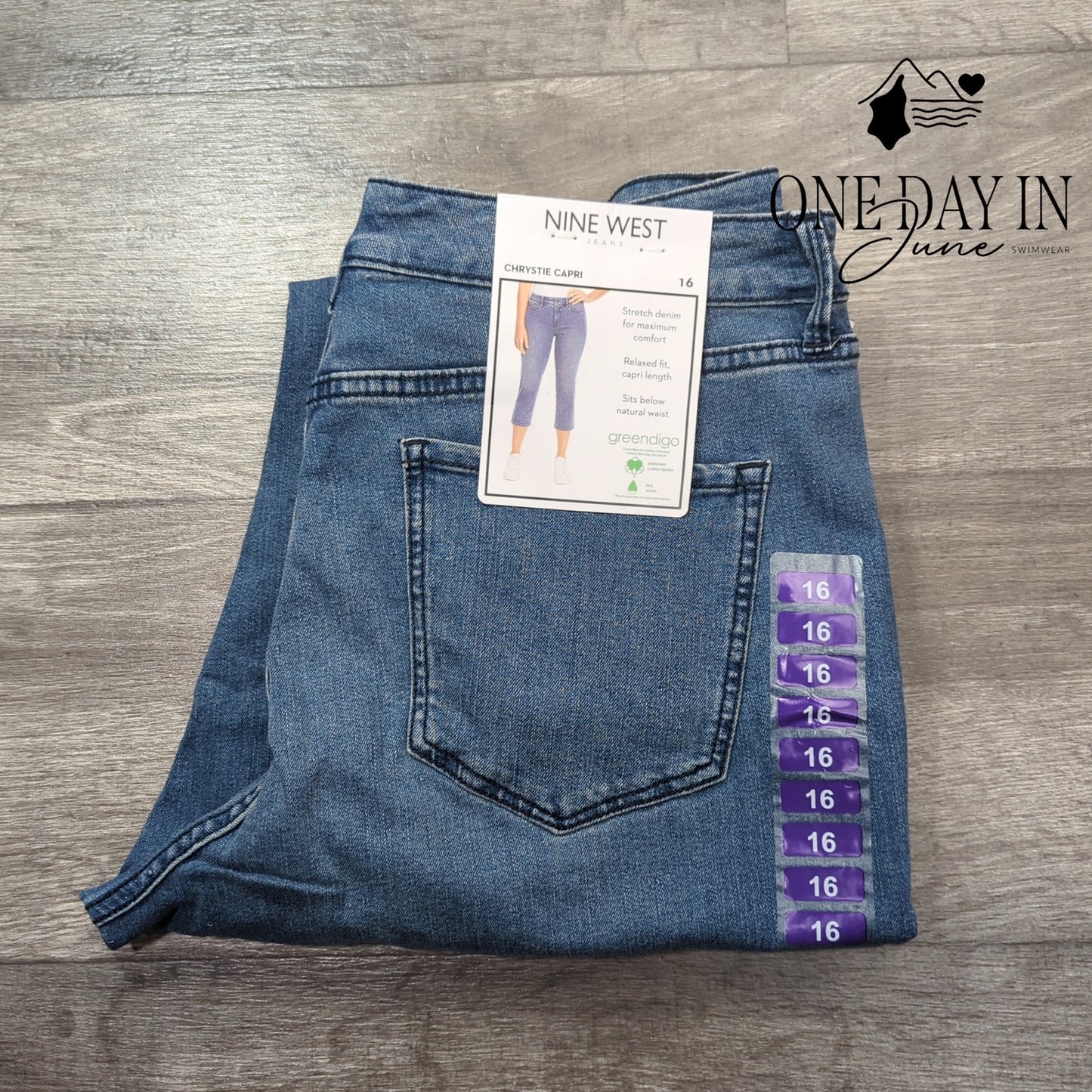 Nine West Chrystie Capri Jeans Size 16