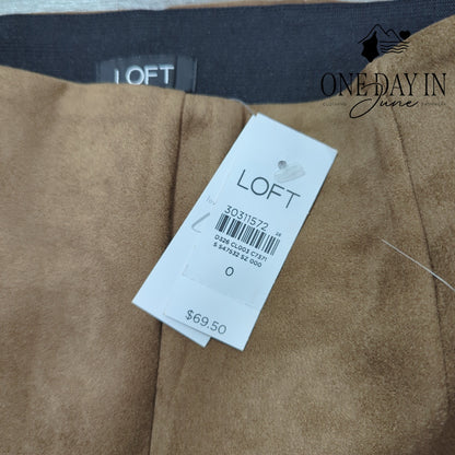 Loft Suede Like Ankle Pants Size 0