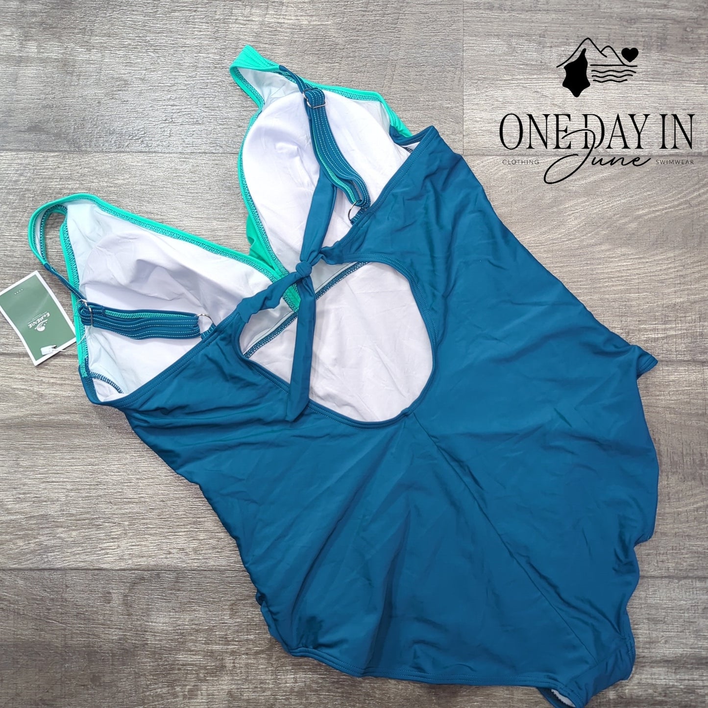 Eomenie Cross Front Tie Back One Piece Swimsuit Size 2XL