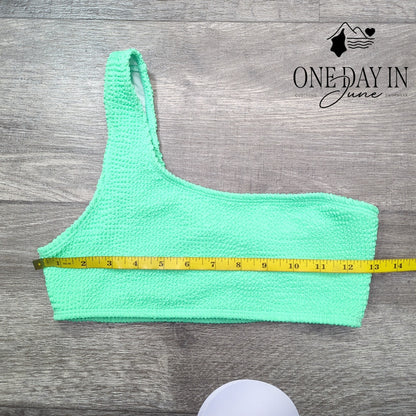 CharmLeaks Smocked One shoulder Bikini Top Size S