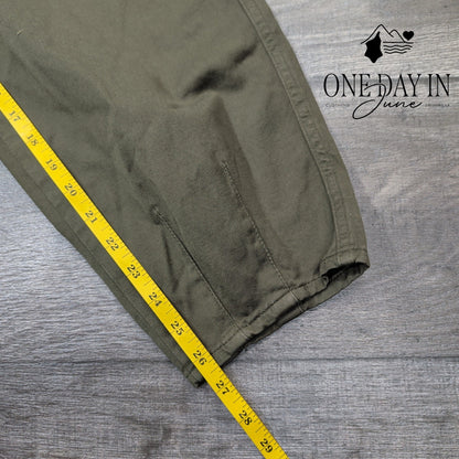 AG Adriano Goldschmied Cargo Crop Pants Olive Green Utility NWT $215 Size 4 (27)