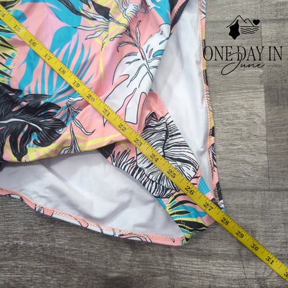 Aleumdr Cross Front Cut Out One Piece Swimsuit Size L