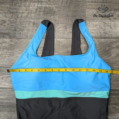 Aleumdr Color Block One Piece Swimsuit Size XXL