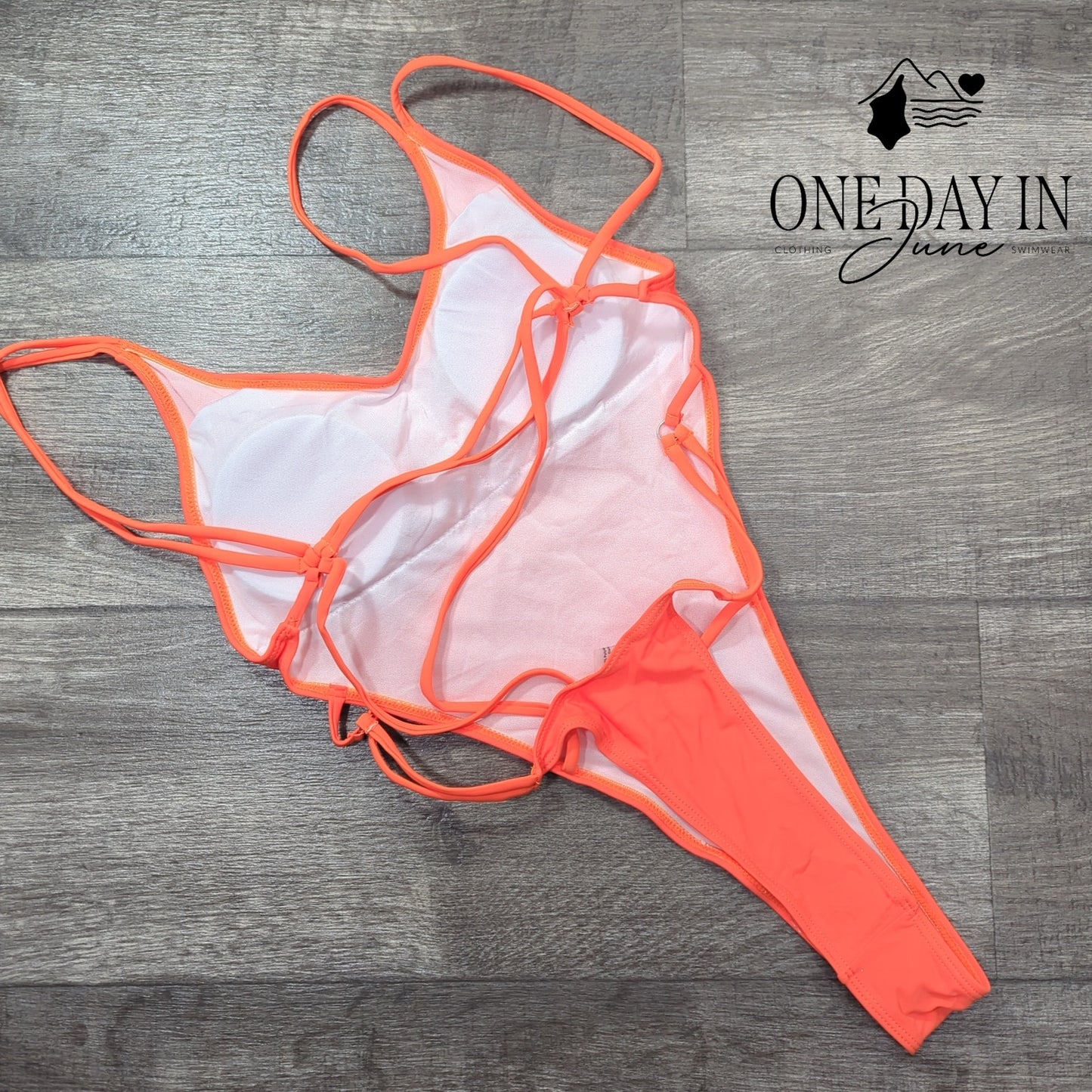 Oyoangle High Cut Open Back Thong One Piece Swimsuit Size S