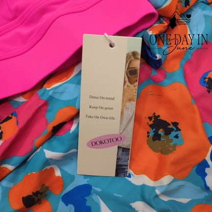 Dokotoo Crop Top High Waist Bikini Swimsuit Size L