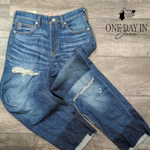 Ariat Ultra High Rise Tomboy Straight Distressed Jeans Size 4 (27)