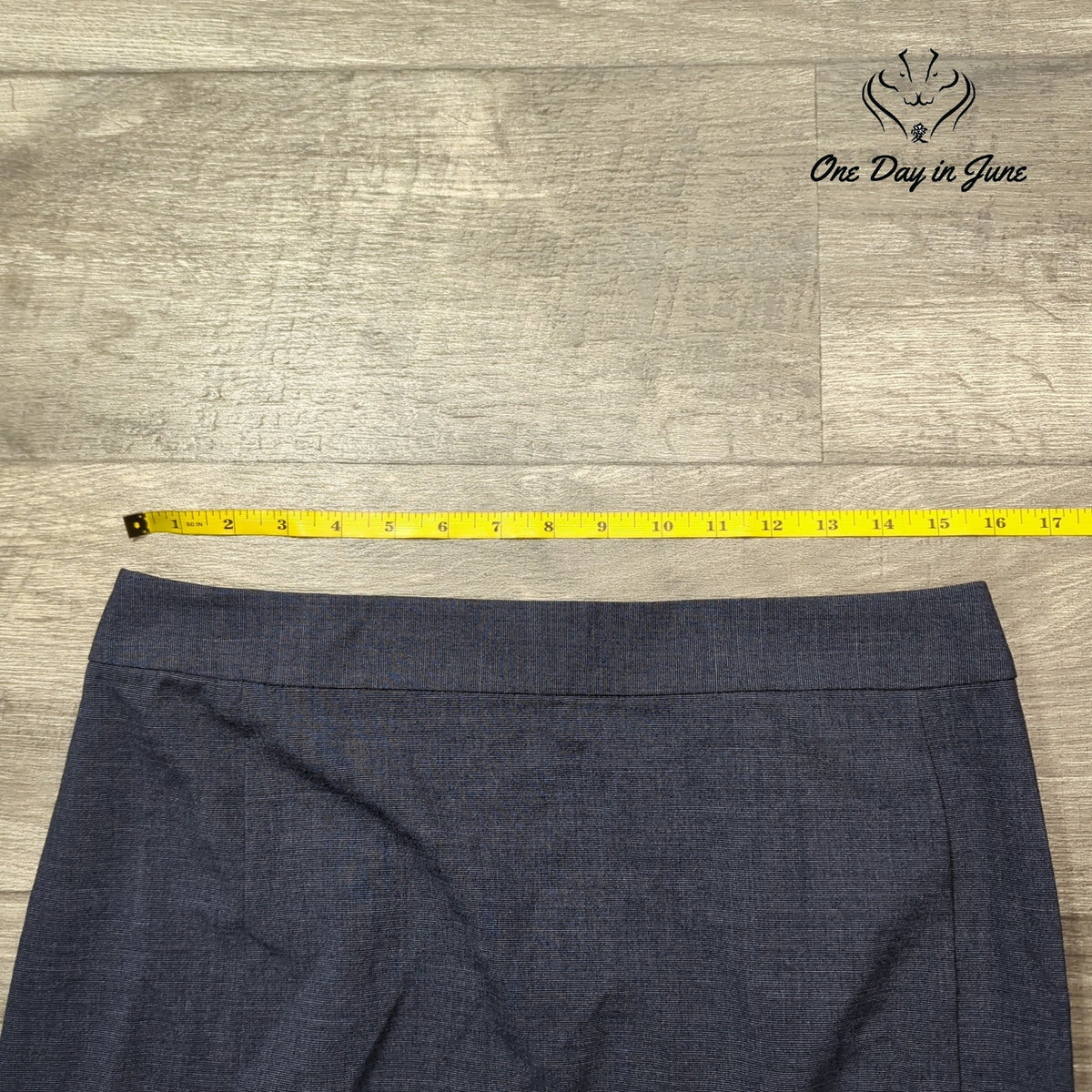 Loft Tailored Mini Skirt Blue Gray Back Zip NWT $54.99 Size 8