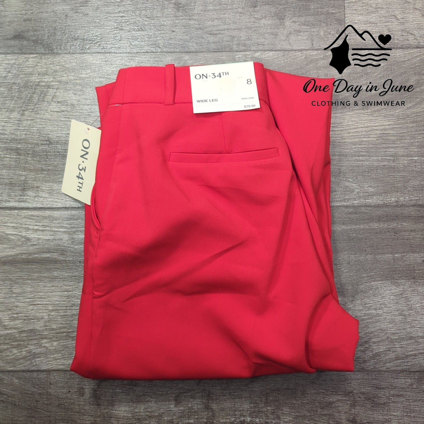 On 34th High Rise Wide Leg Pants Size 8