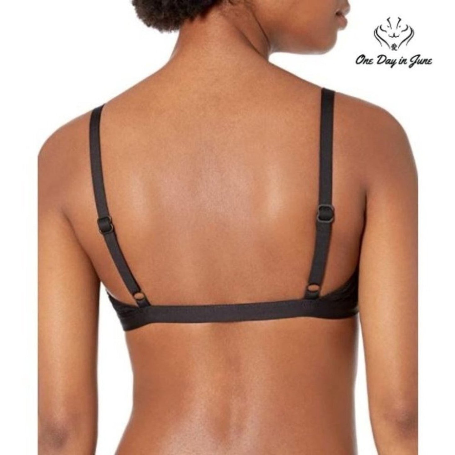 Vicious Young Babes Grounded Keyhole Bralette Bikini Top Swimsuit Size S