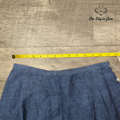 Orvis Bridgehampton Trimmed Linen Maxi Skirt Size 6