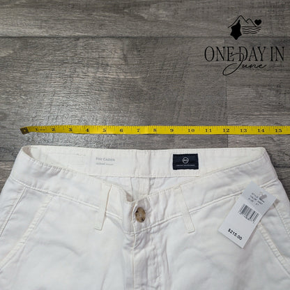 AG Adriano Goldschmied The Caden Tailored Trouser Pants White NWT Size 4 (27)