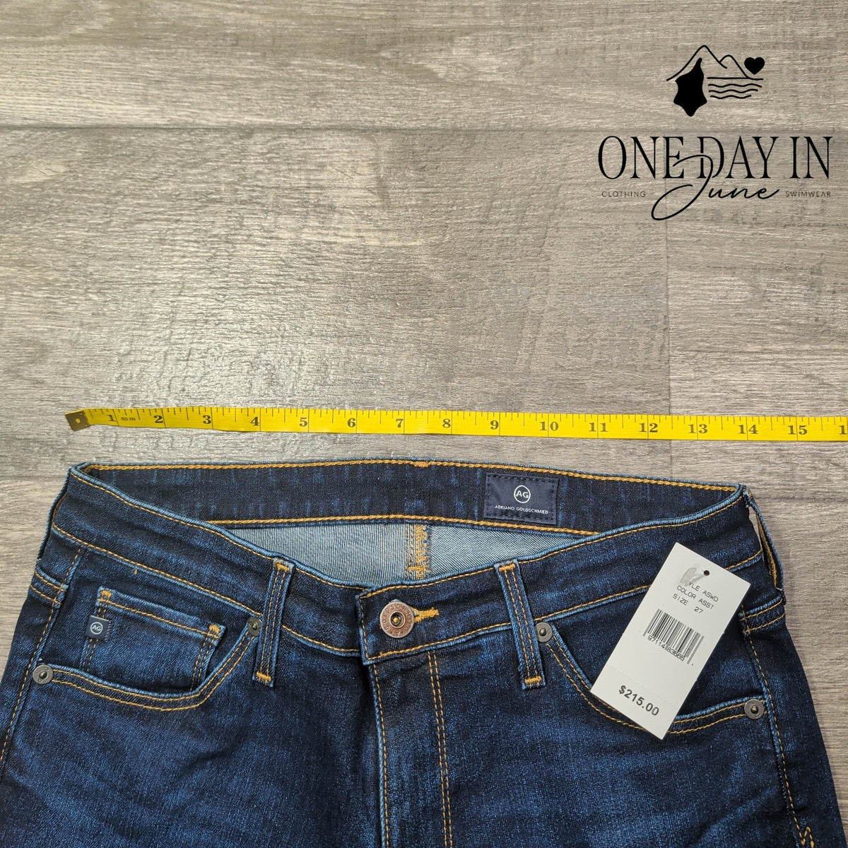 AG Adriano Goldschmied Straight Leg Jeans Women's Dark Blue NWT Size 4 (27)