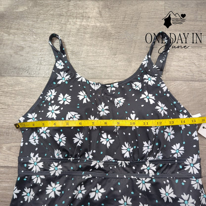 Septangle Floral Swimdress One Piece Swimsuit Size 12