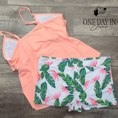 B2Prity Plus Size Boyshort Flounce Bikini Swimsuit Size 5X