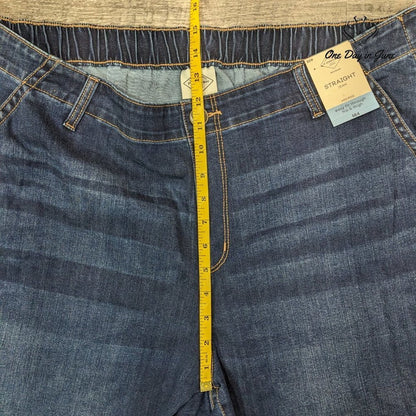 St. John's Bay Plus Size Easy Fit Straight Adaptive Jeans Size 22W