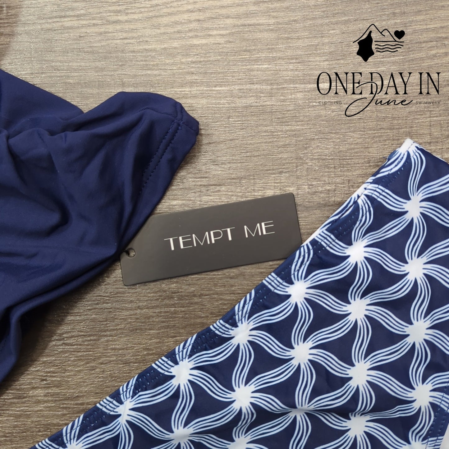 Tempt Me One Shoulder Tankini Swimsuit Size S