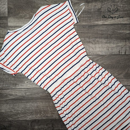 Banana Republic Striped Short Sleeve Mini Dress Size S