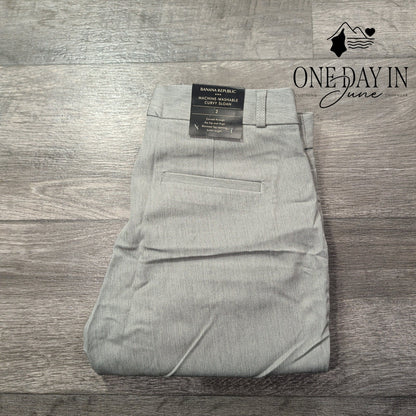 Banana Republic Curvy Sloan Ankle Pants Gray Stretch Dress Pants NWT Size 2