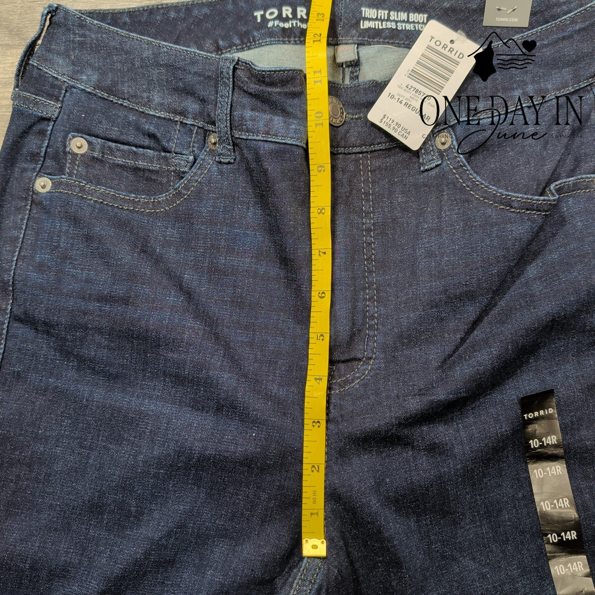 Torrid Trio Fit Slim Boot High Rise Jeans Dark Limitless Stretch NWT Size 12