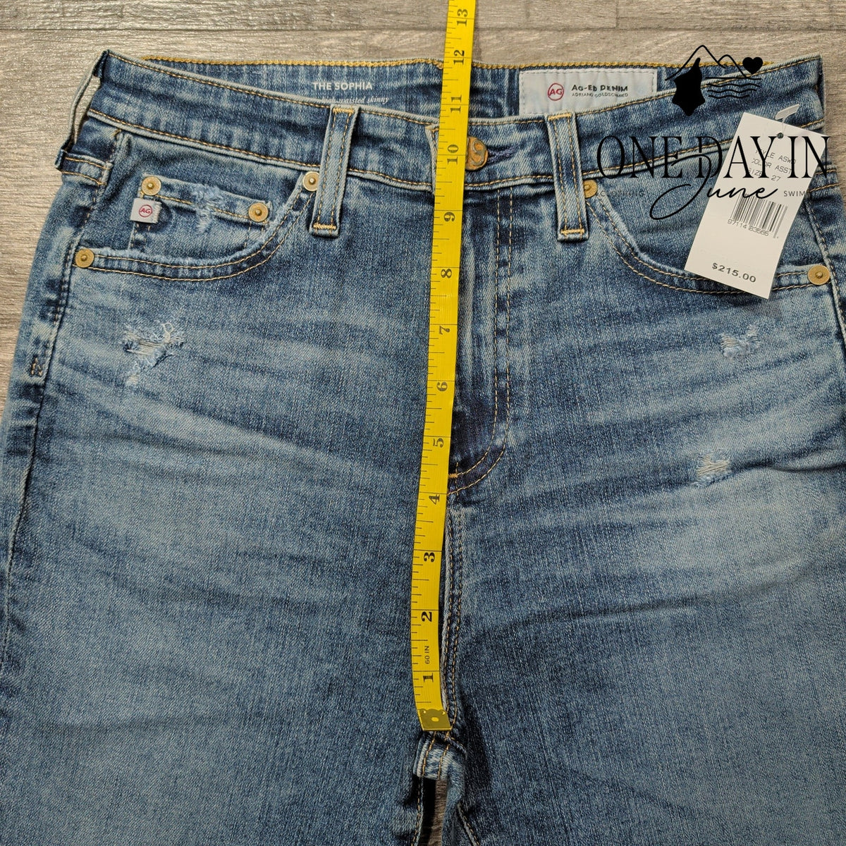 AG Adriano Goldschmied The Sophia High Rise Skinny Jeans Blue NWT Size 4 (27)