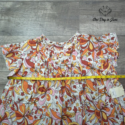 A.n.a Plus Size Short Sleeve Blouse Size 2