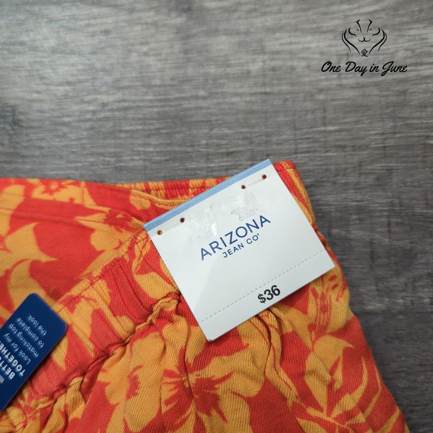 Arizona Jean Co. Juniors Tropical Wrap Skort Size L