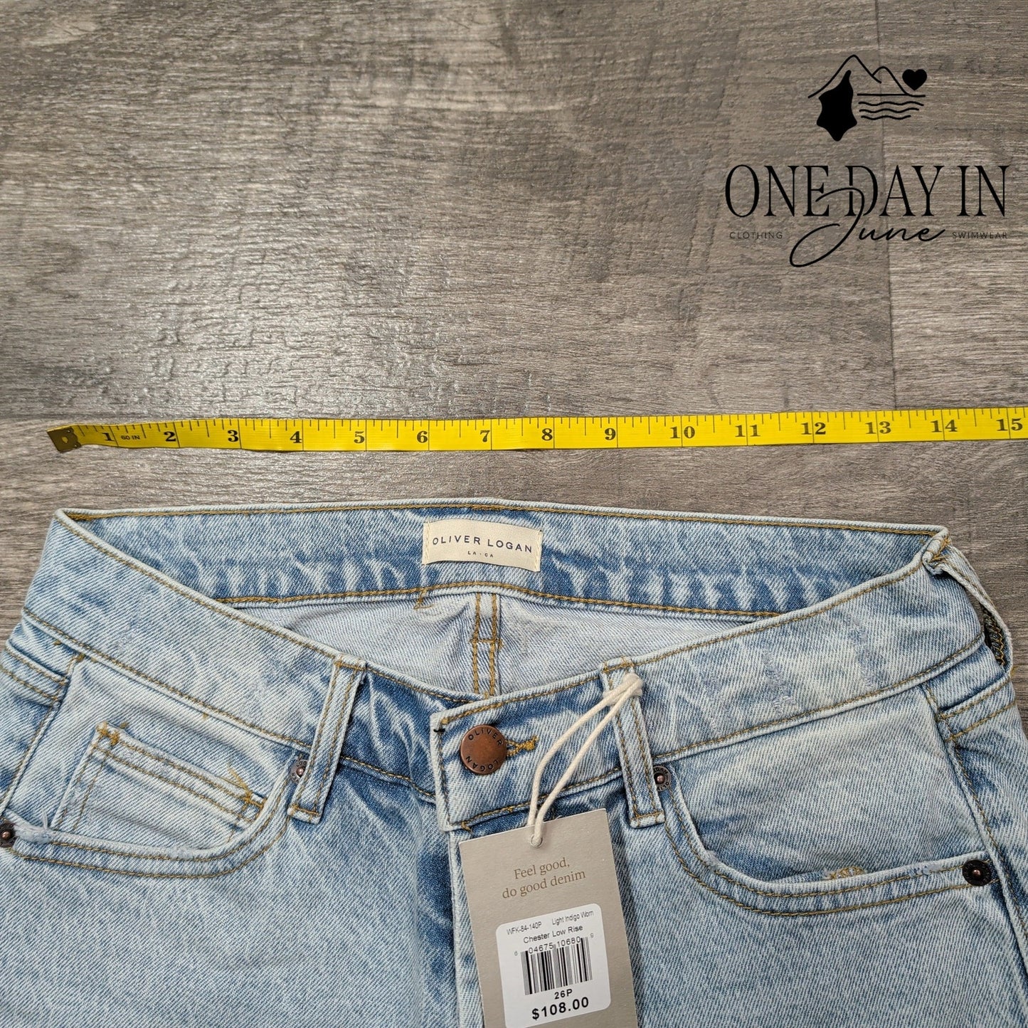 Oliver Logan Petite Chester Low Rise Straight Jeans Size 2P (26P)