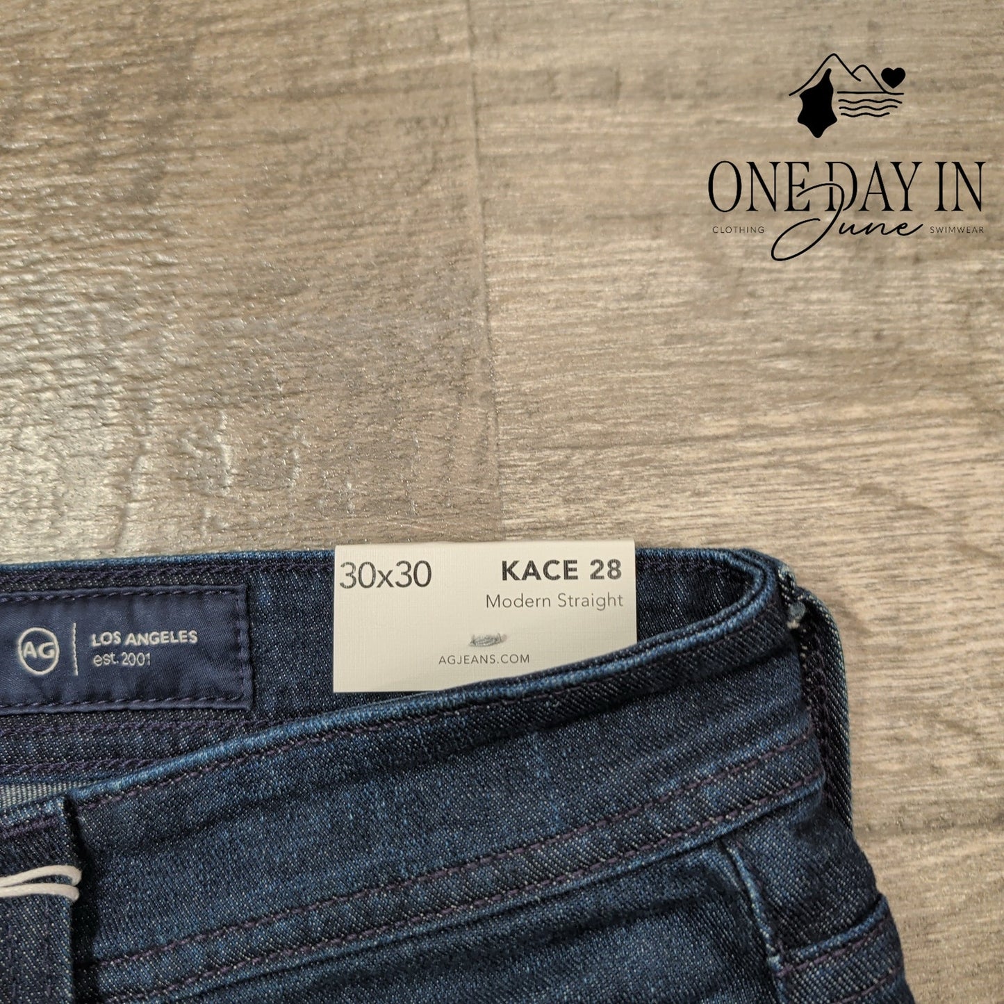 AG Adriano Goldschmied Kace Modern Straight Jeans Bridgeport Dark NWT Size 30X30