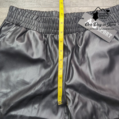 AQ Sport Faux Leather Jogger Pants Size S