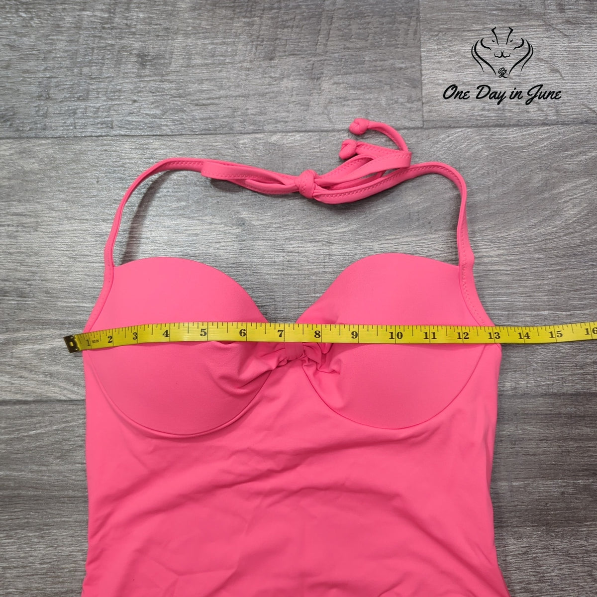 J. Crew D Cup Knot Front Halter One Piece Swimsuit Pink NWT Size 0 (D-Cup)