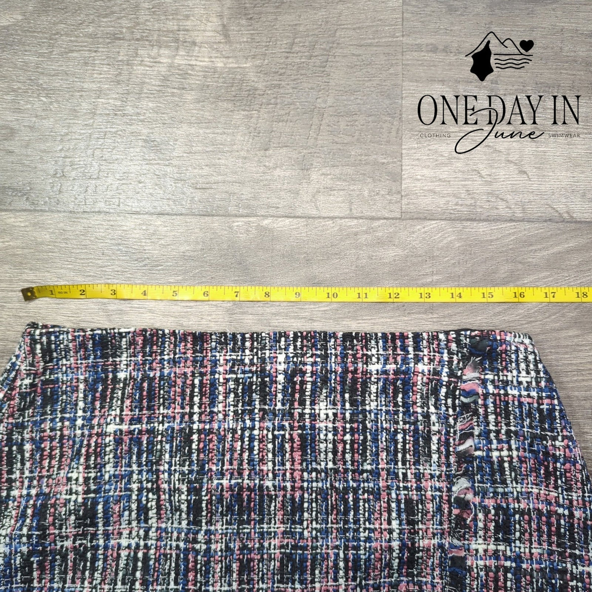 Loft Multicolor Tweed Plaid Fringe Hem Mini Skirt Lined NWT Size 10