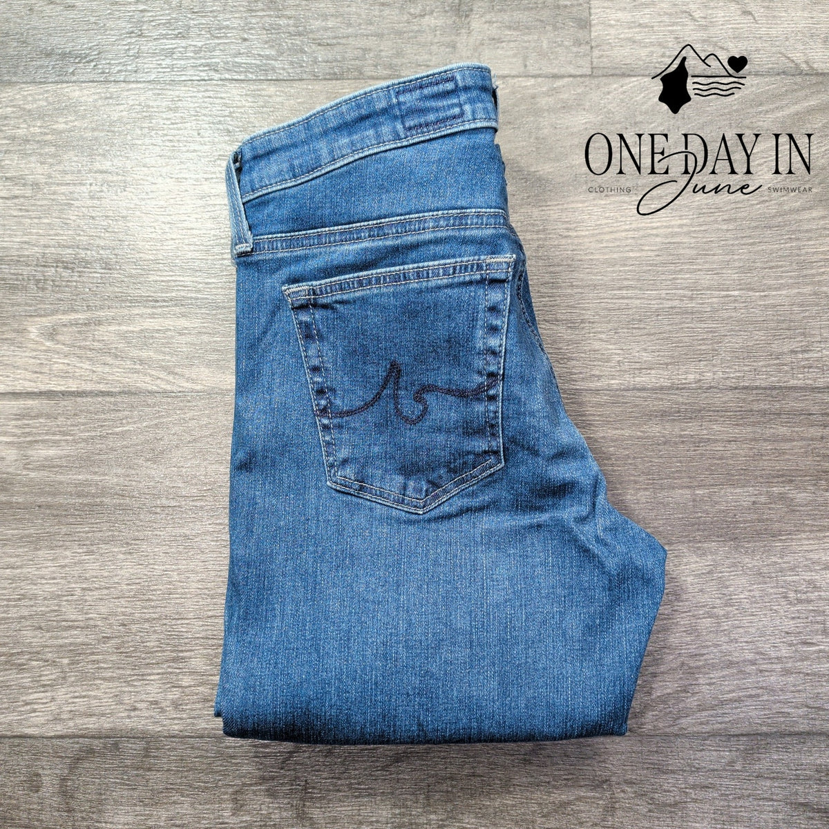 AG Adriano Goldschmied The Stilt Cigarette Leg Jeans Blue NWT $215 Size 4 (27)