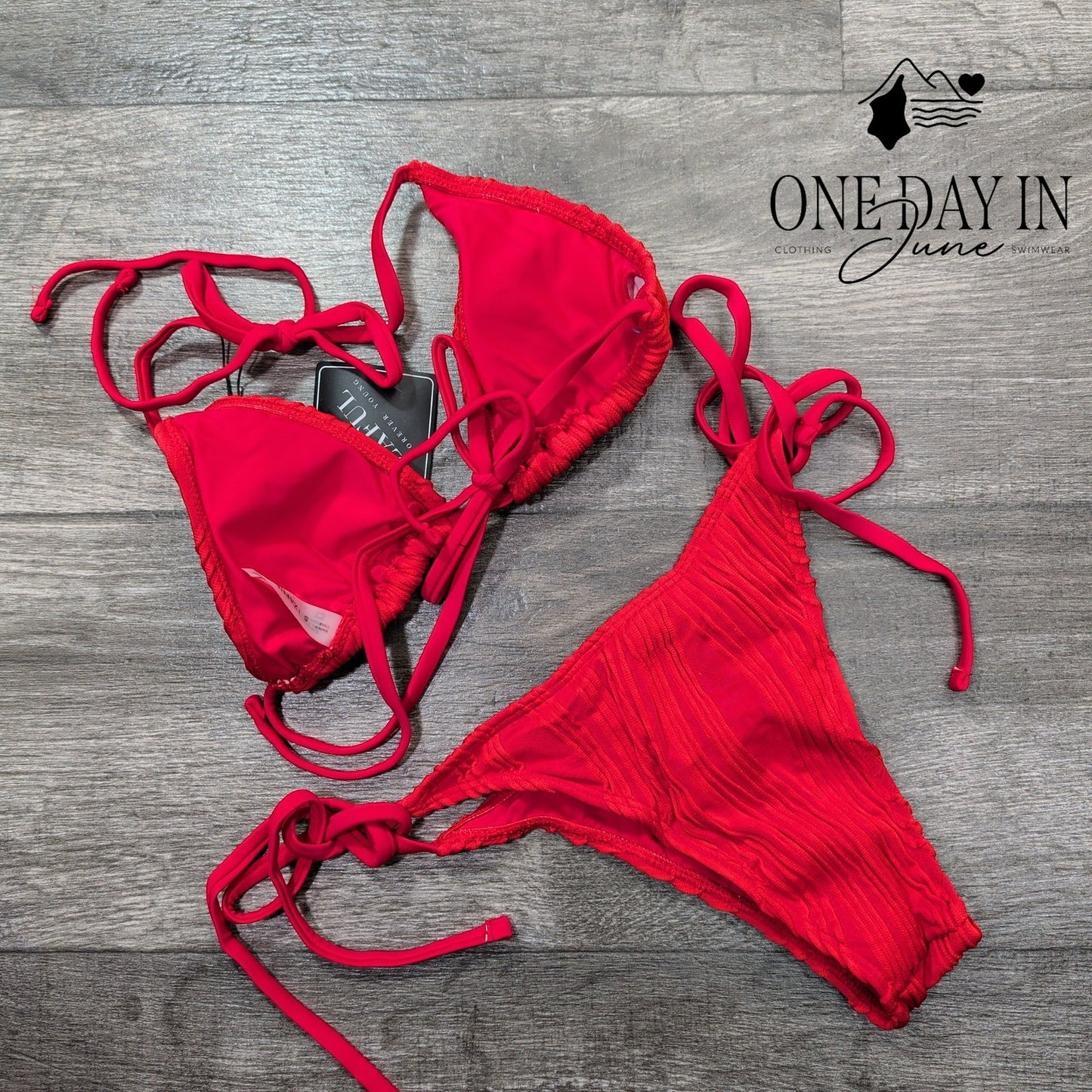 Zaful Adjustable Triangle Tie Side Bikini Swimsuit Size S