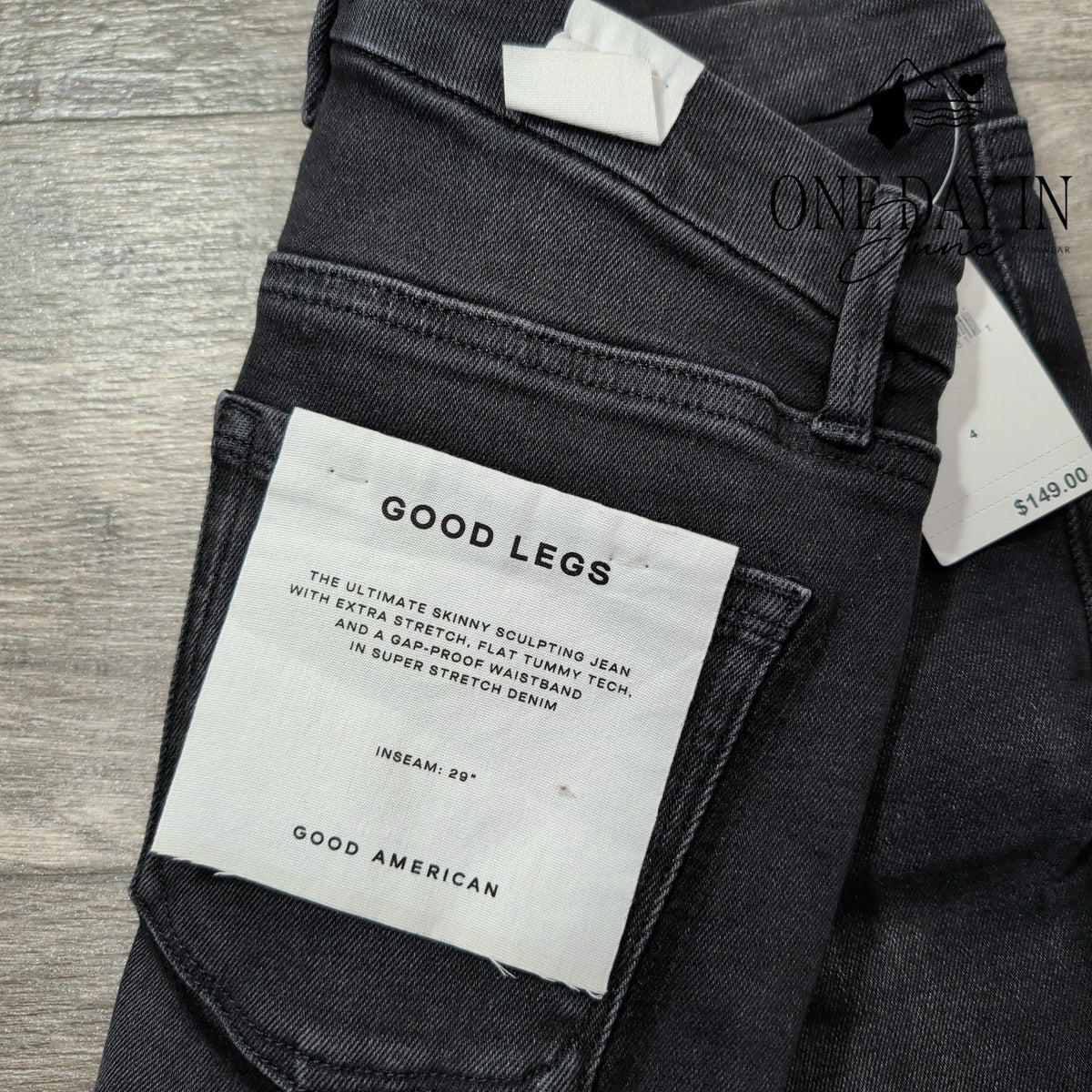 Good American Good Legs Skinny Jeans Black NWT Size 4