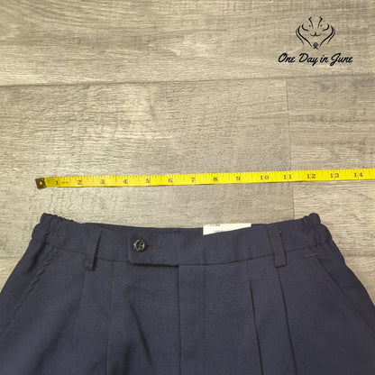 Flying Cross Uniform Dress Pants Navy Blue Pleated NWT Size 4