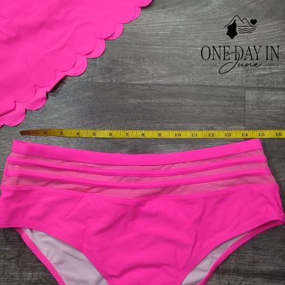 Ecosunny Scallop Edge Bikini Swimsuit Size XL
