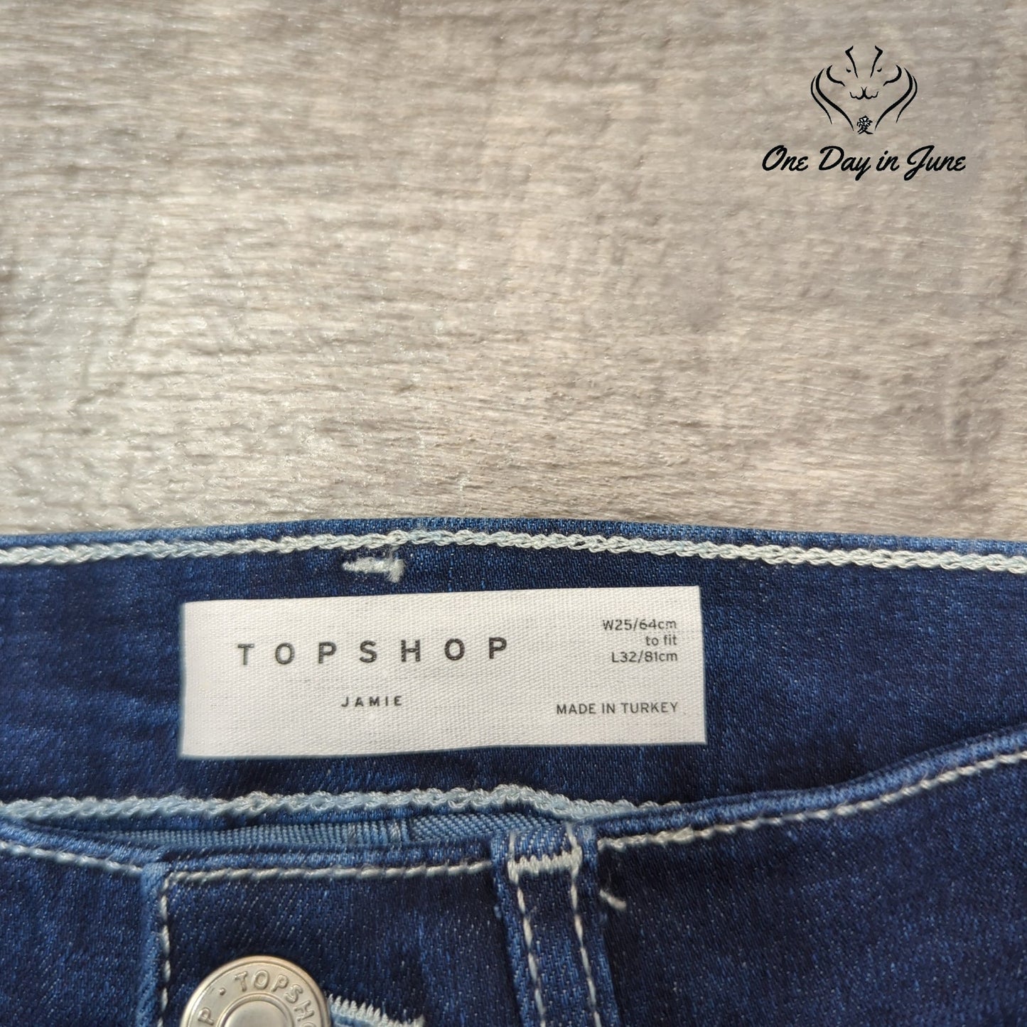 Topshop Jamie High Waist Skinny Ankle Jeans Size 25 (2)